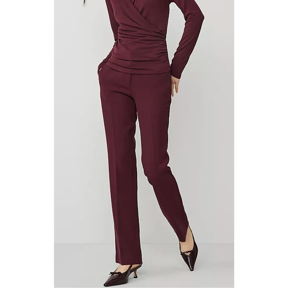 NWT ANN TAYLOR POISED PLUM SOPHIA PANTS SZ 10P 10 PETITE